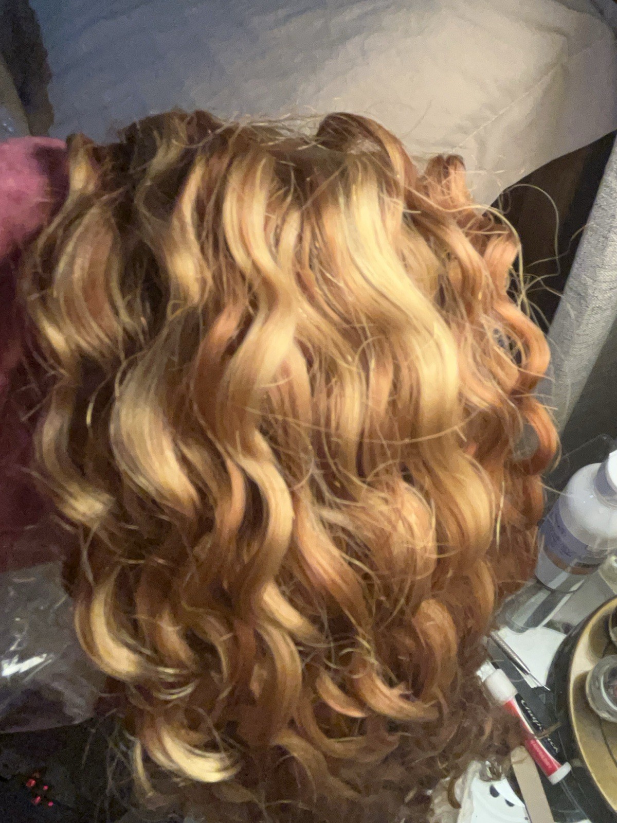26″ Wavy Blond Brown Human Hair Extension Weft Wavy Hair for Women Adult