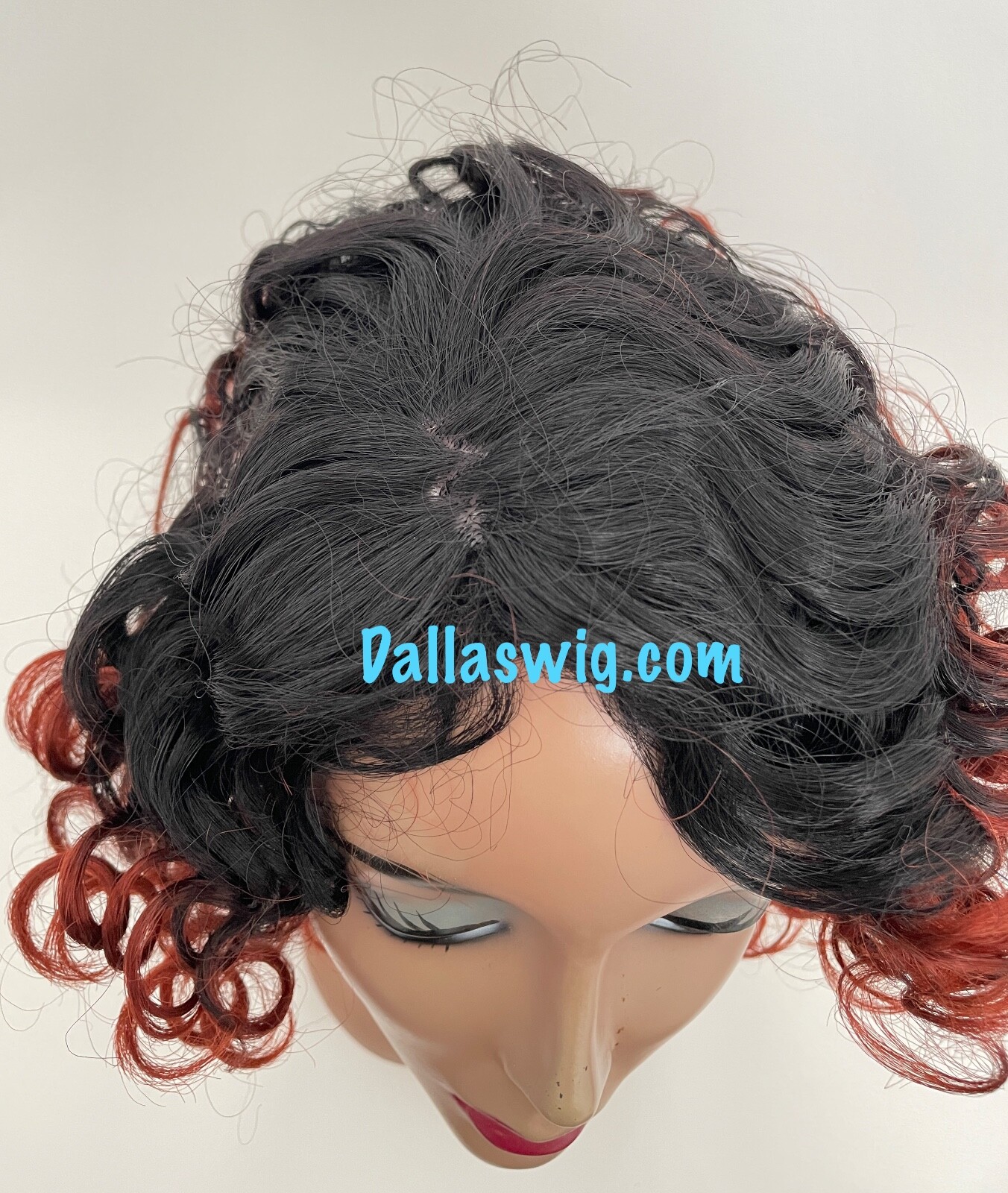 SALE Care Free Full Synthetic Bob Short Curly with Skin Top Jasmine Half Wig
