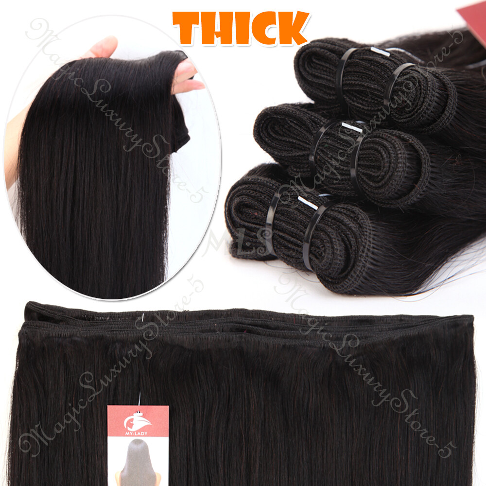Body Wave/Straight Malaysian Virgin Human Hair 1-4bundles Weave CLEARANCE US HOT