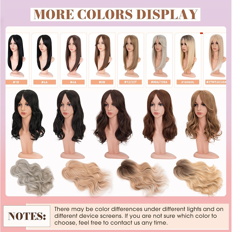 100%Real as Human Hair Topper Toupee Clip in Extension Silk Hairpiece 6″x6″ Lace