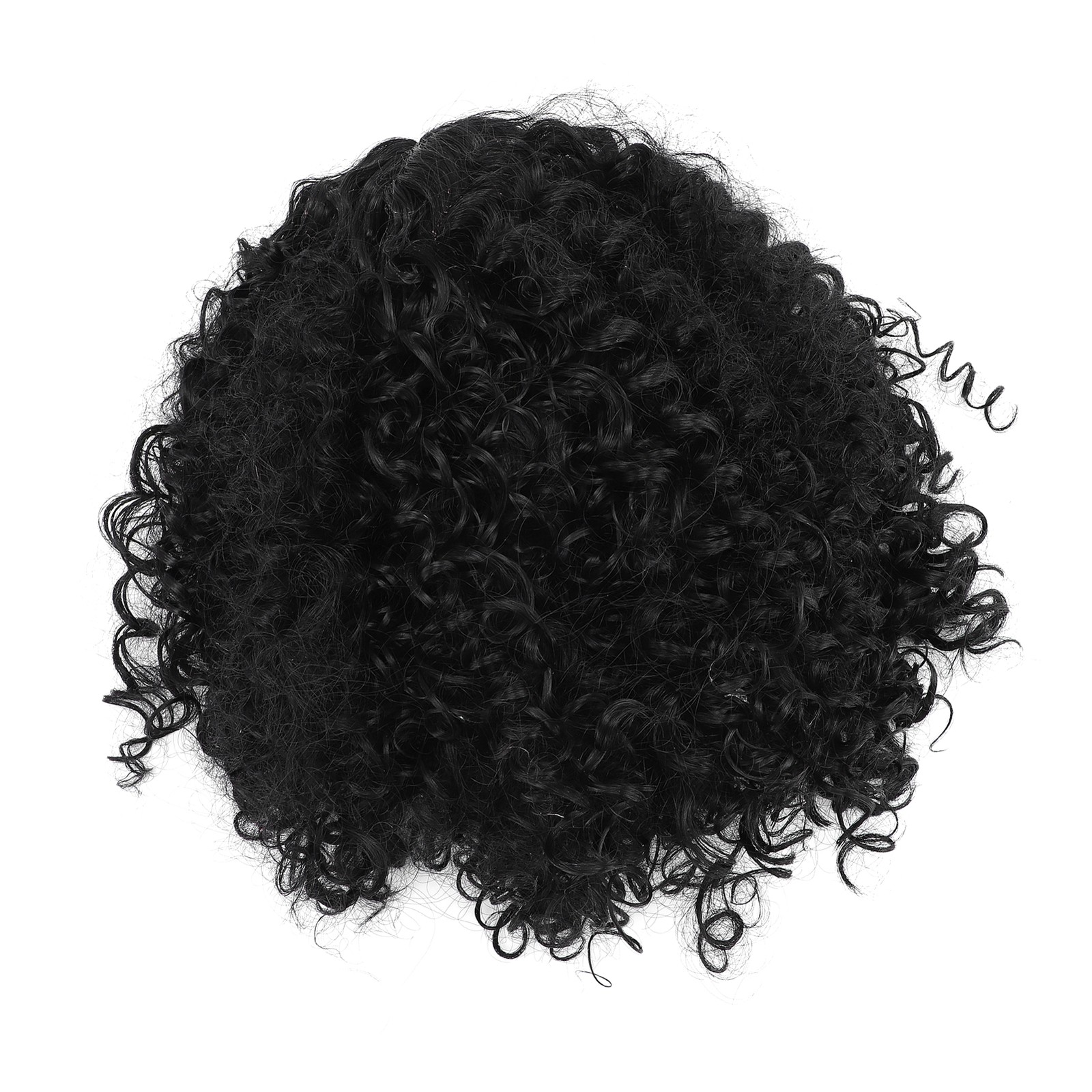 14in Short Curly Deep Wave Wig Middle Part Glueless Adjustable Size Women