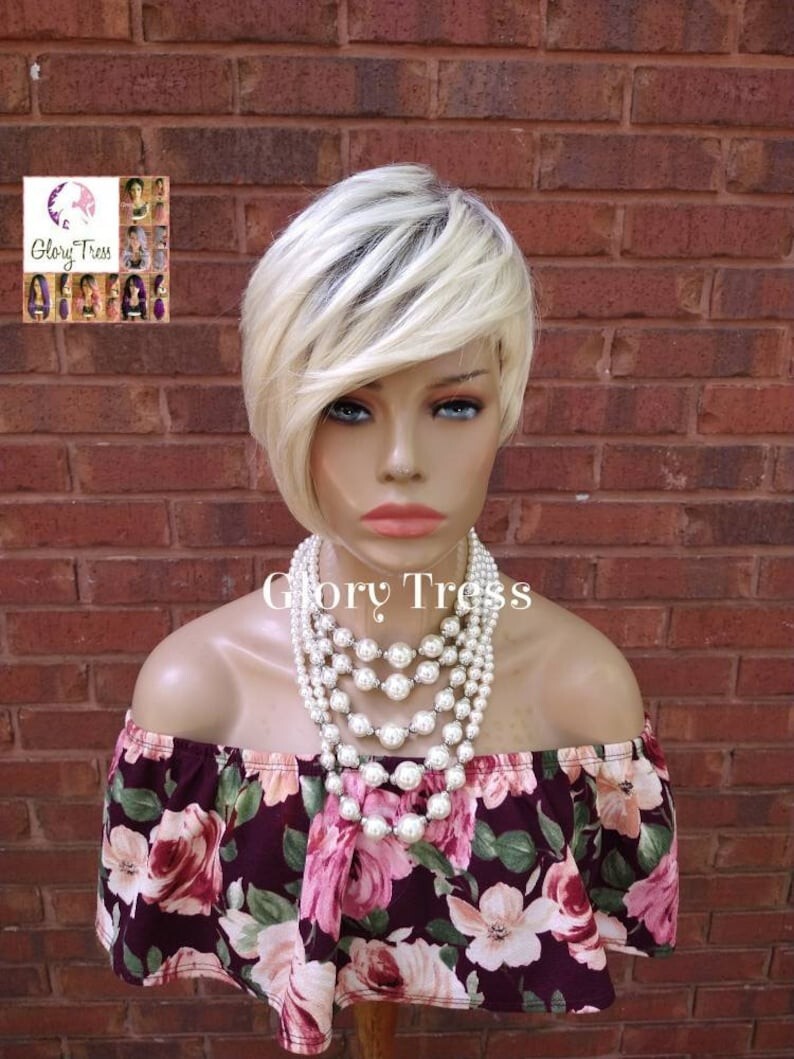 Short Razor Cut Full Wig | Pixie Cut | 100% Human Hair Wig | Ombre Blonde 613