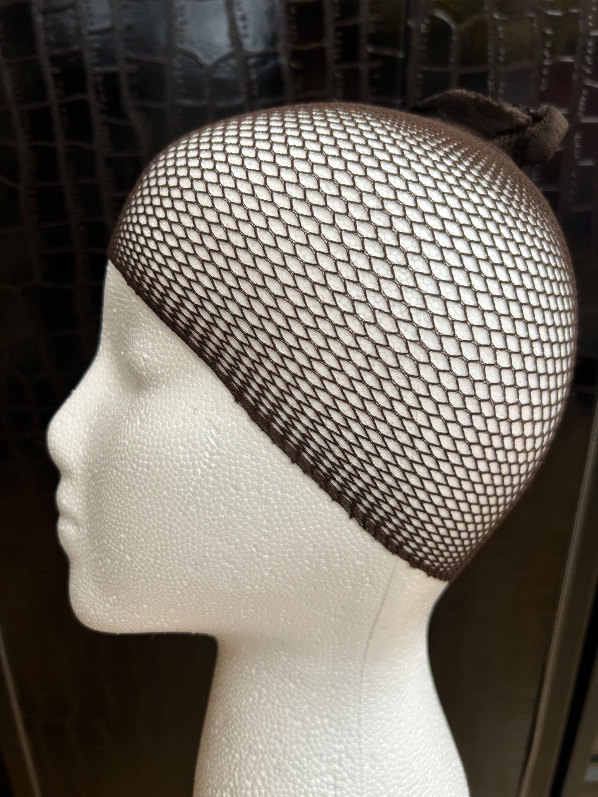 OPEN TOP WIG LINER CAP – DARK BROWN – MESH FABRIC – PACK OF 3