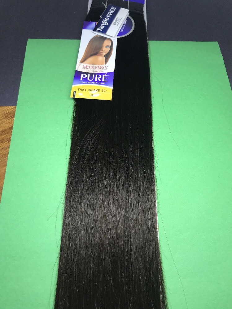 Milky Way PURE Human Hair Weave Extension Yaky_22″_#4