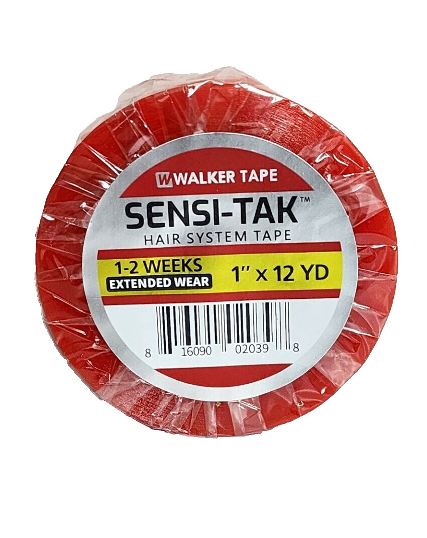 Sensi-Tak Tape (Red Liner) 1″ X 12 Yard Roll for Poly Units Wigs Toupee Walker