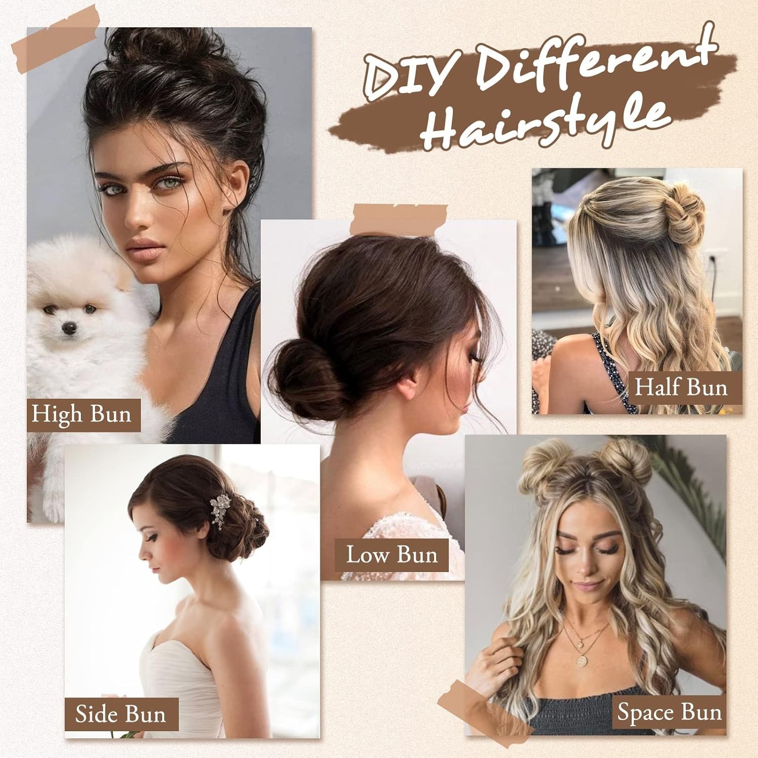 Soft Gray Salt and Pepper Bun – Human Hair Extension