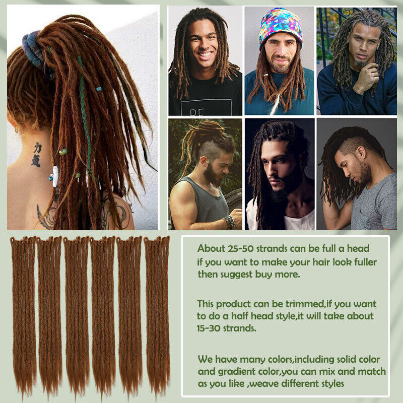 20inch Ombre Dreadlocks Hair Extensions Synthetic Crochet Braiding Dreads Loc