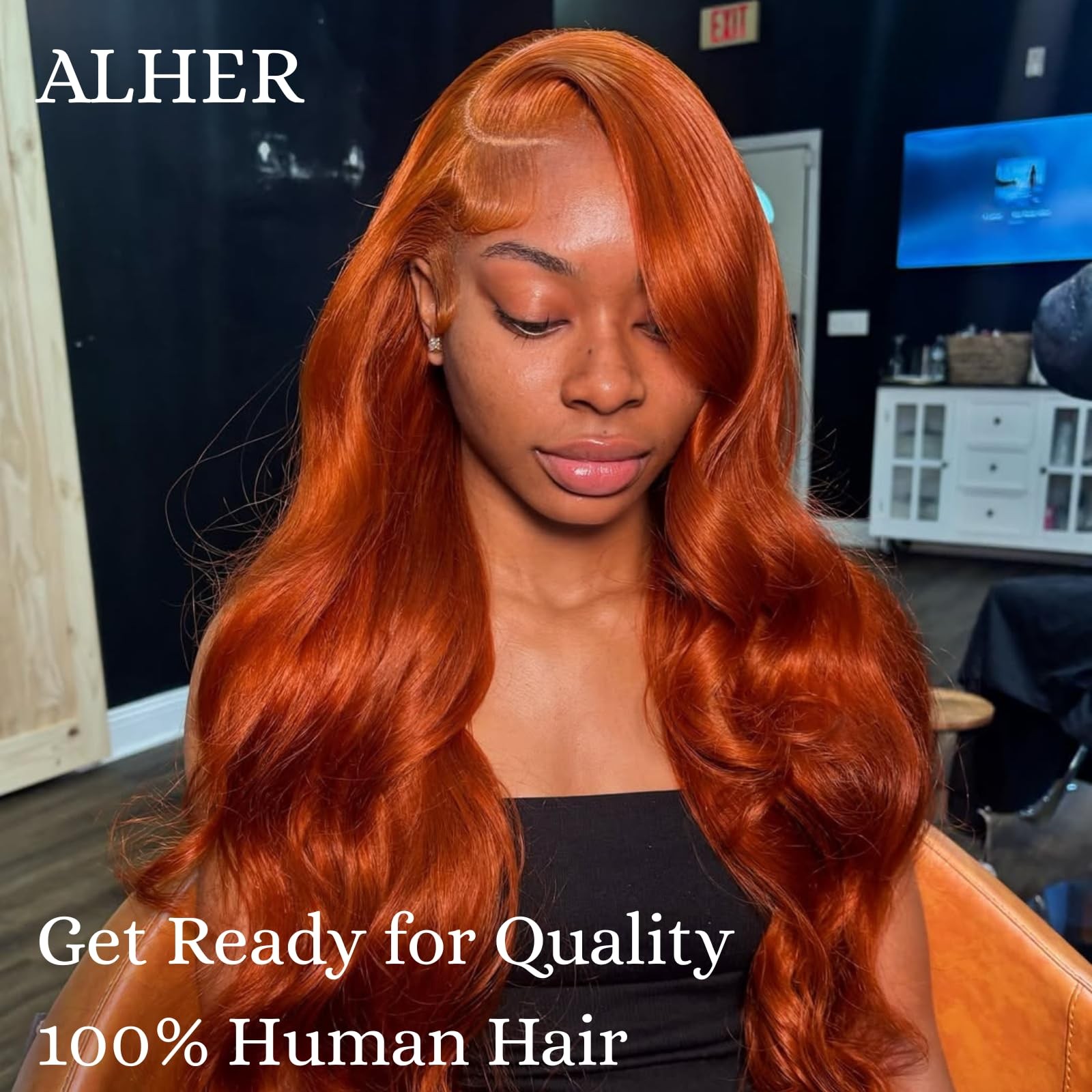Alher 350 Ginger Orange Bundles Human Hair Body Wave Sew In Weave Wavy Bundles