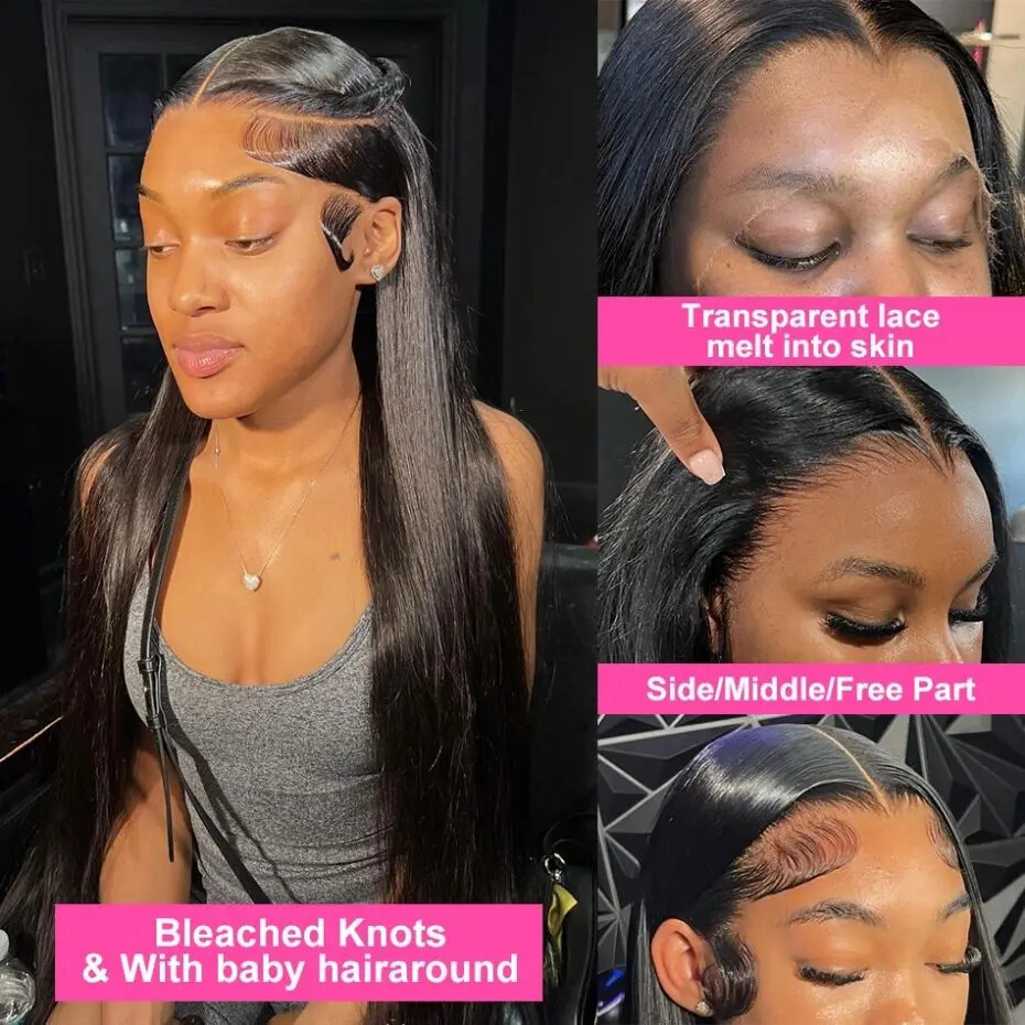 360 Full Transparent HD Lace Wig Straight 13×4 13×6 Lace Front Wigs Lace Wigs
