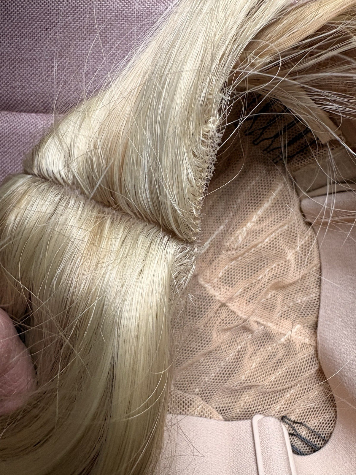 Lot Of 3 Wigs Queen’s Choice Curly And Straight, Blue, Purple, Blonde New