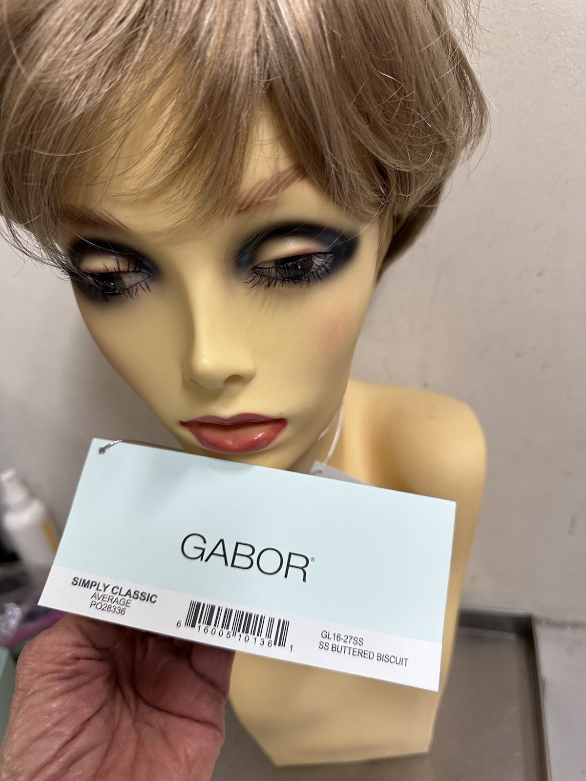 SIMPLY CLASSIC WIG-GABOR-GL16/27SS BUTR BISCUIT-Short Boy cut easy to wear+Style