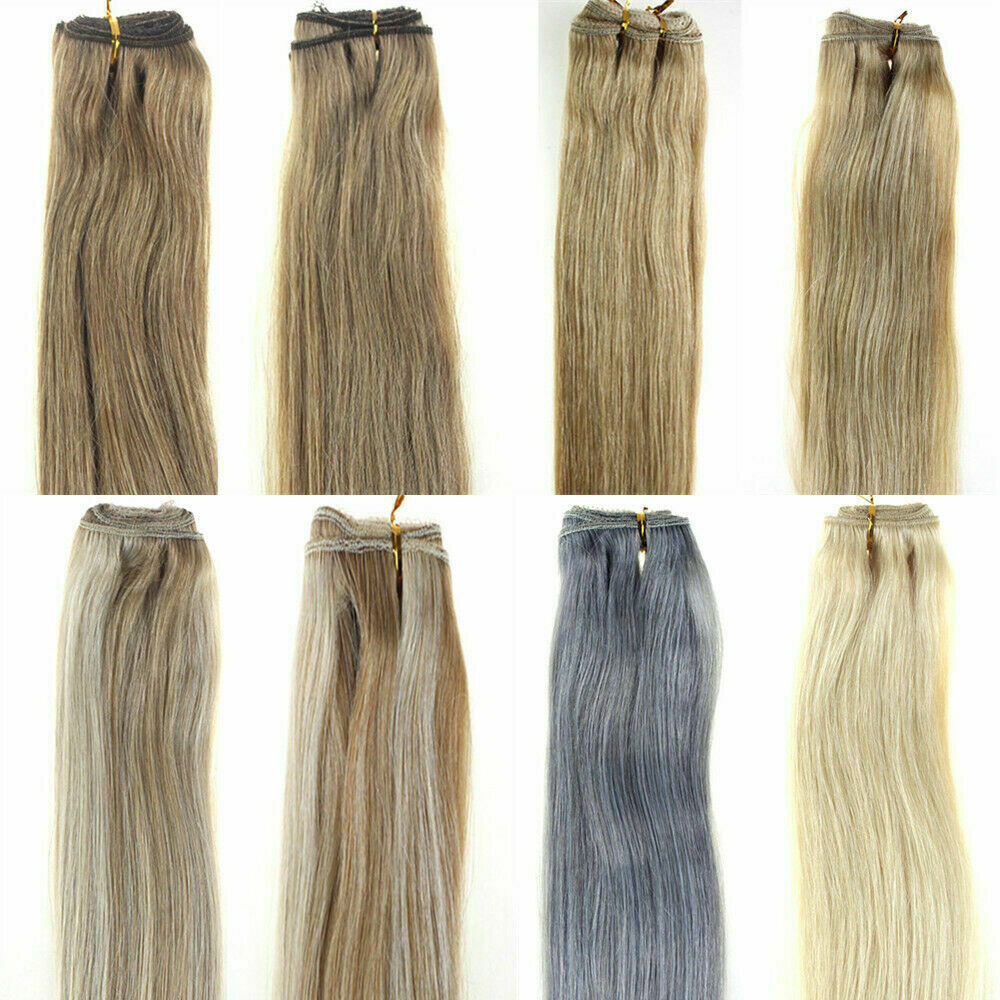 Sew in Weft Human Hair Extensions Double Weave Real Human Hair Bundles Straight