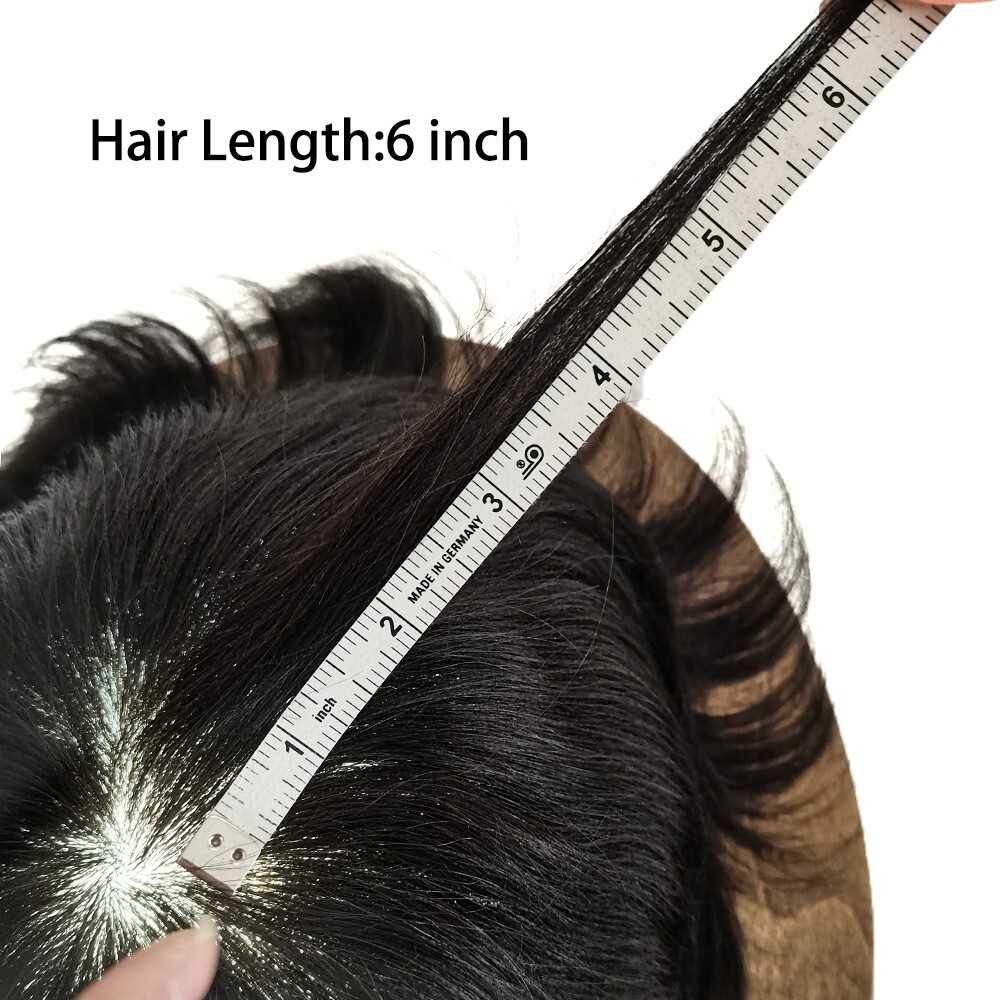 Mens Toupee Hairpiece Full Poly Skin Hair System Replacement Injected PU Men Wig