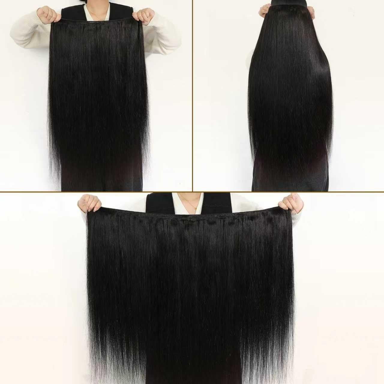 28 Inch Raw Straight Human Hair Bundle – Triple Lifespan, No Tangle, Virgin Remy