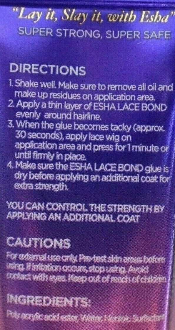 [Pack of 4] Esha Lace Wig Bond Adhesive Wig Glue Absolute 10ml