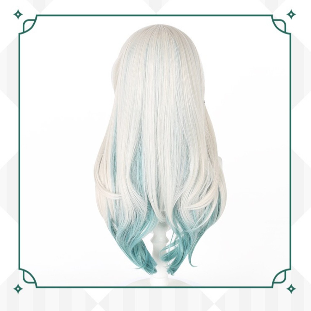 Honkai Star Rail Firefly Long Silver Blue Ombre Wig Heat Resistant Cosplay Party