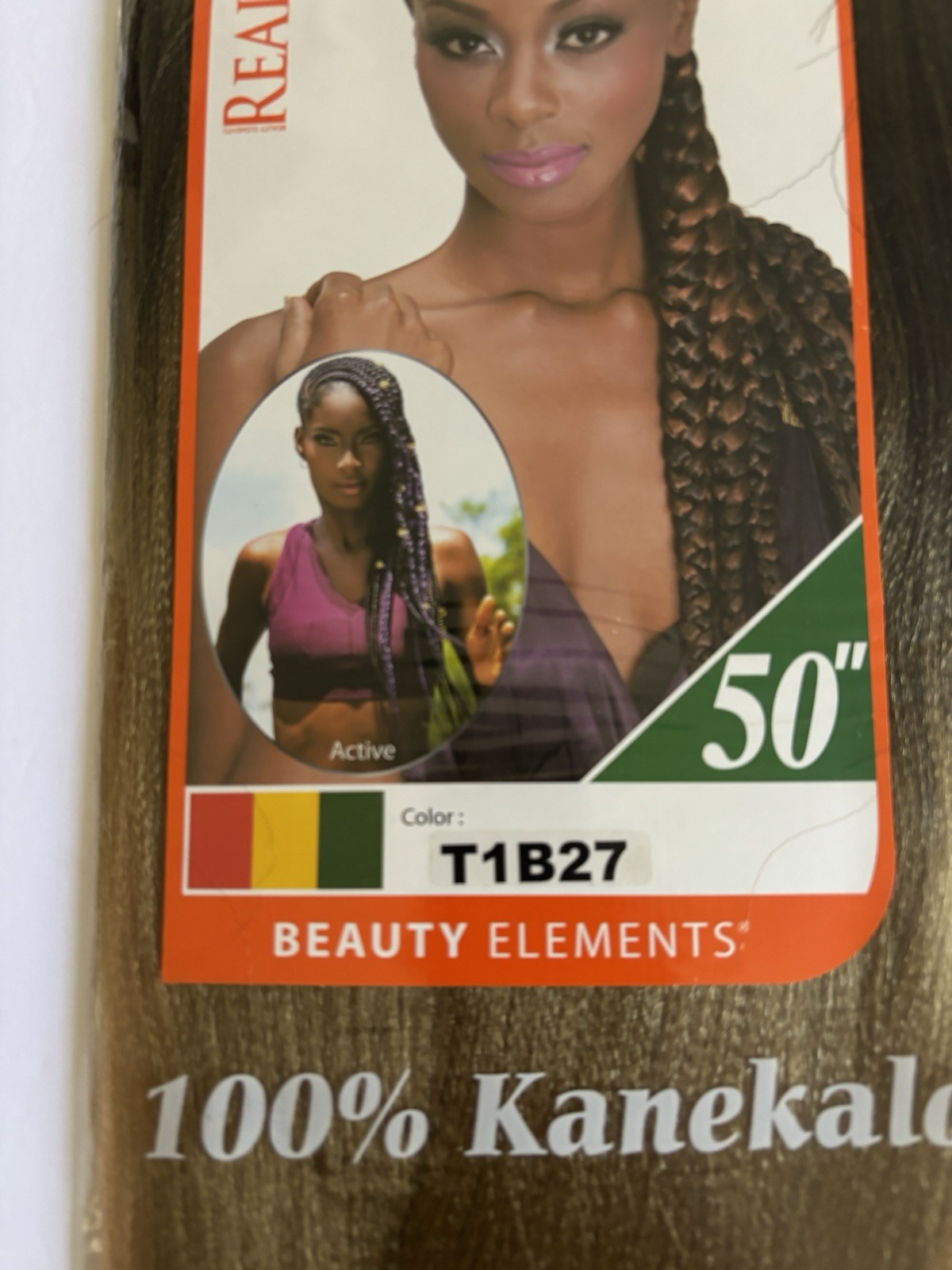 Realistic 50” 3X GHANA PRE STRETCHED 100% Kanekalon – Color T1B27 Brand New