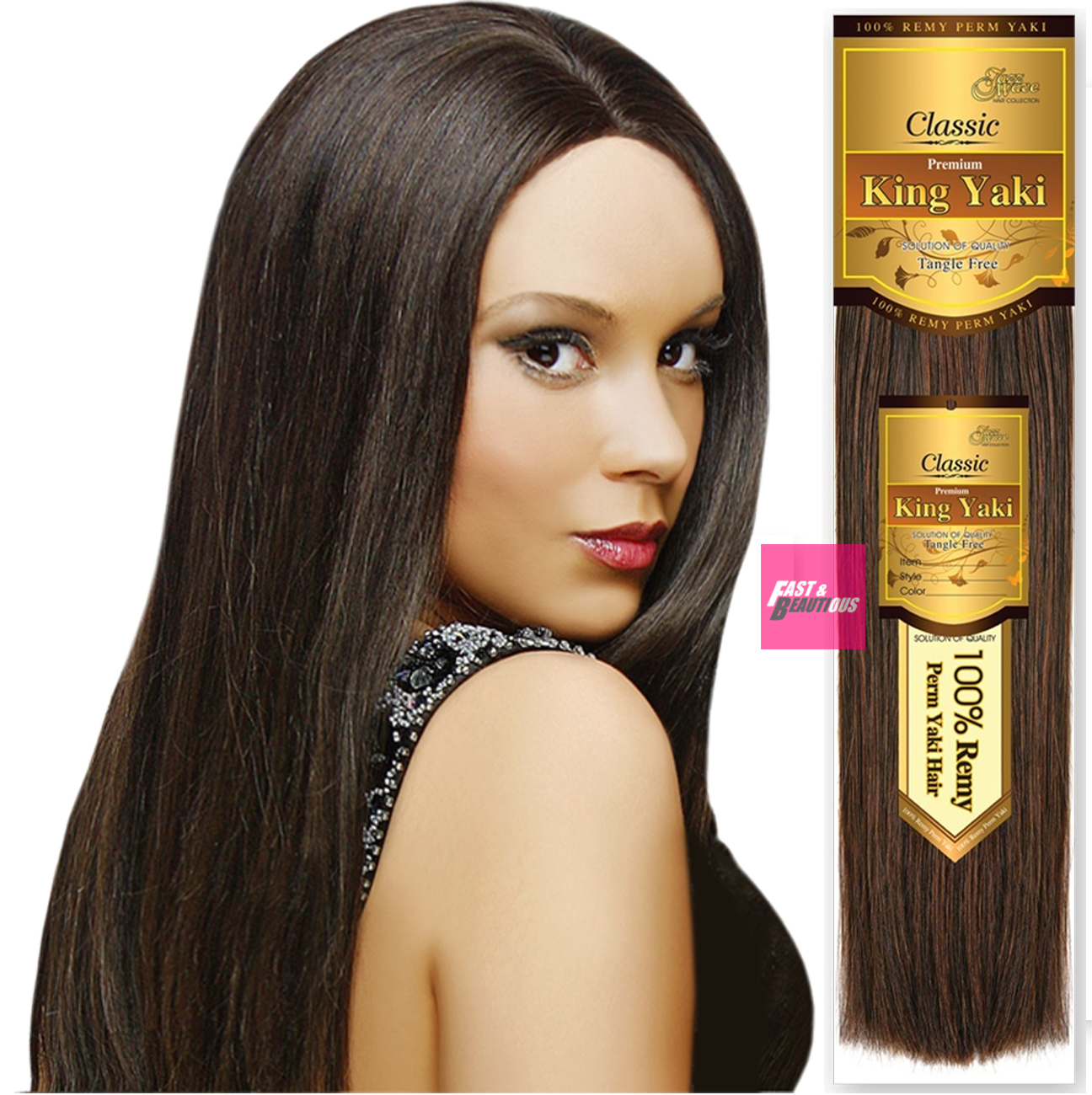 JAZZWAVE PREMIUM REMY KING YAKI 100% REMY PERM YAKI NATURAL TEXTURE