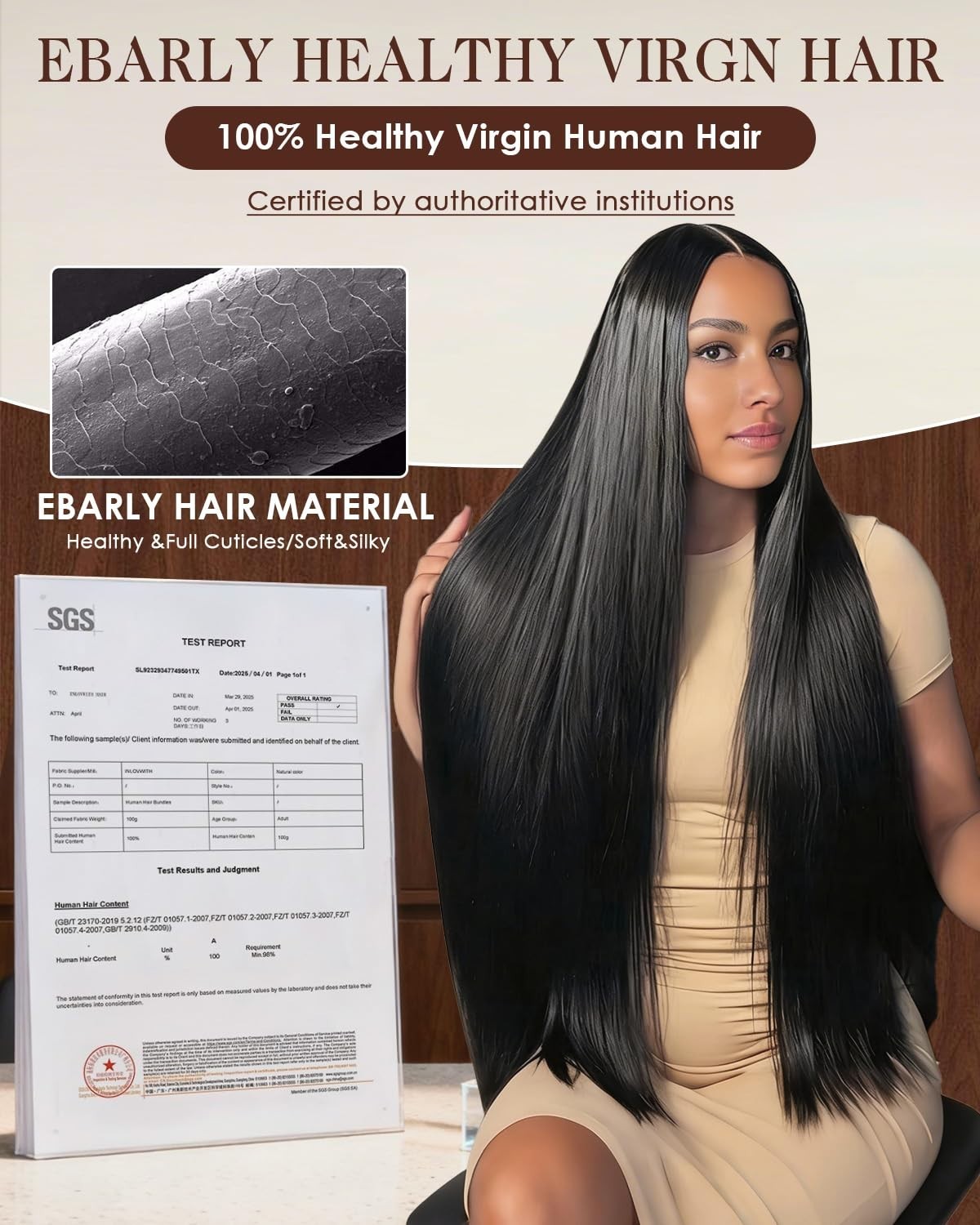 13×6 HD Lace Front Wig, 200 Density Straight Human Hair, Pre-Plucked, 26 Inch, G