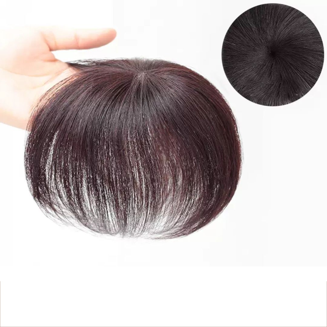 Silk Base Straight Clip In Human Hair Toppers For Loss Thin Hair Top Replacement