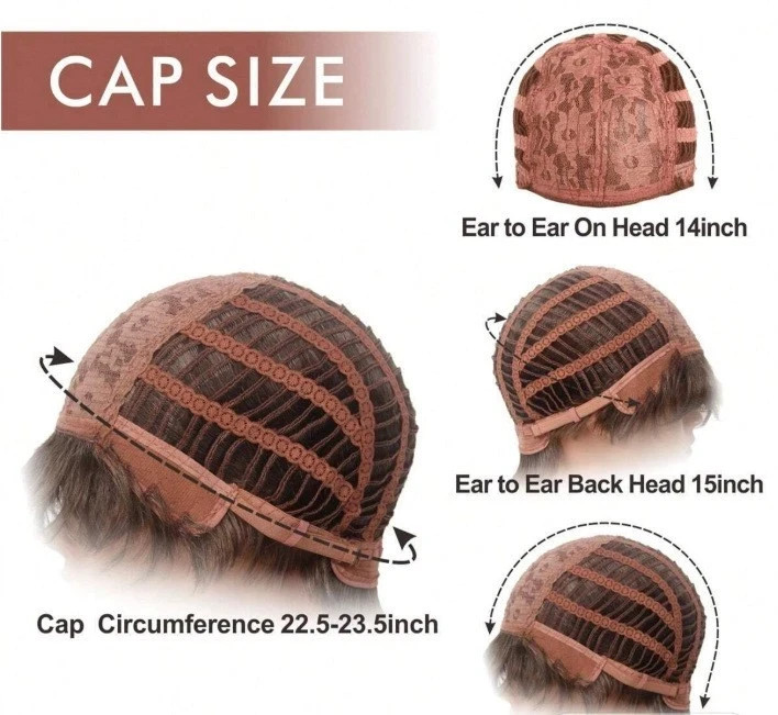 Short Curly Brown Afro Wig for Male Guy California Mens Cosplay Costume Daily