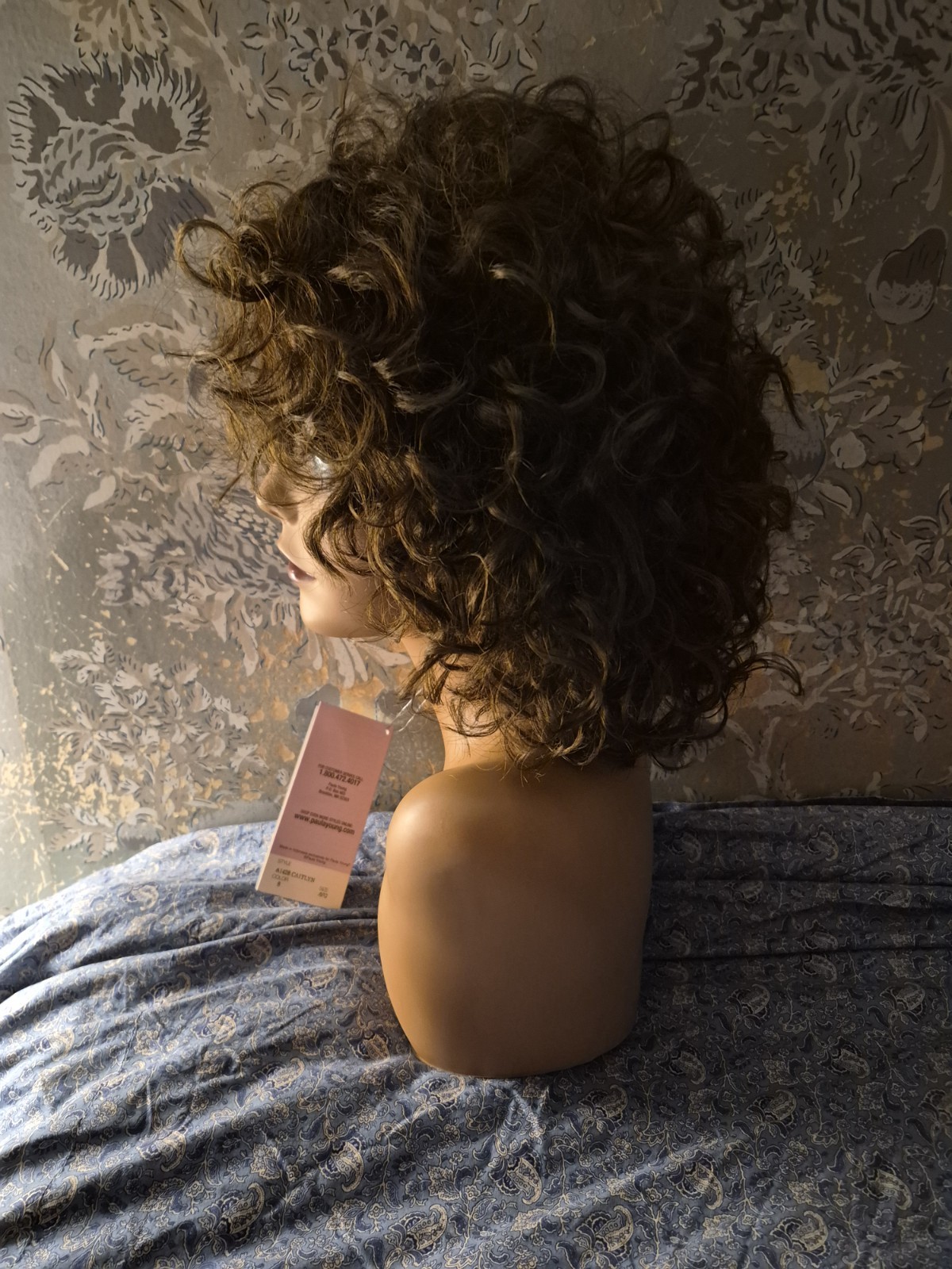 Paula Young CAITLYN 8 Short Curly Layered Synthetic Wig Medium Brown AVG