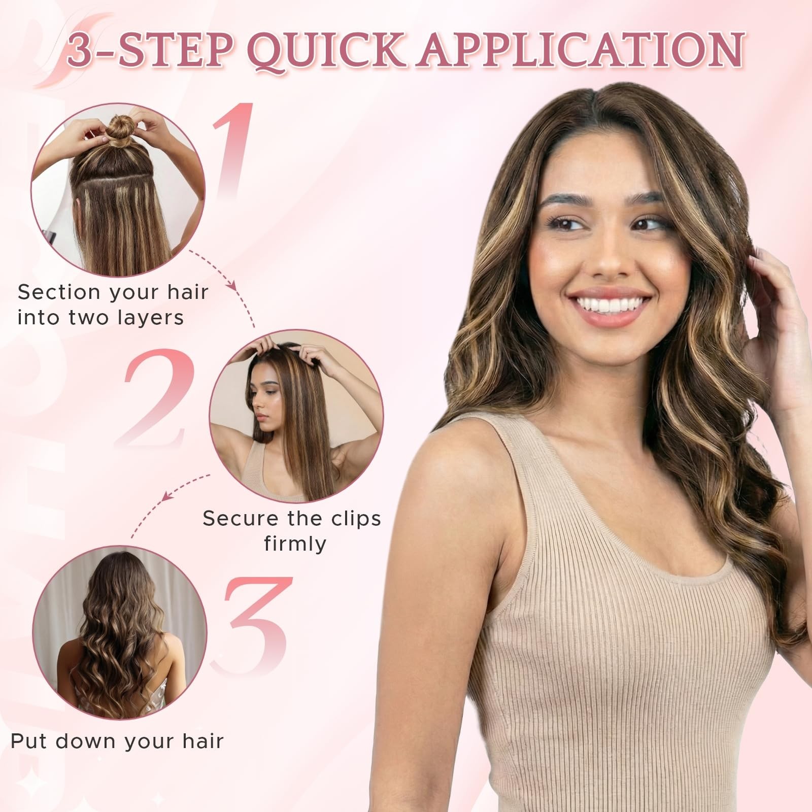 Segohair Clip In Hair Extensions Real Human Hair 5 Pcs 7 Clips Remy Soft