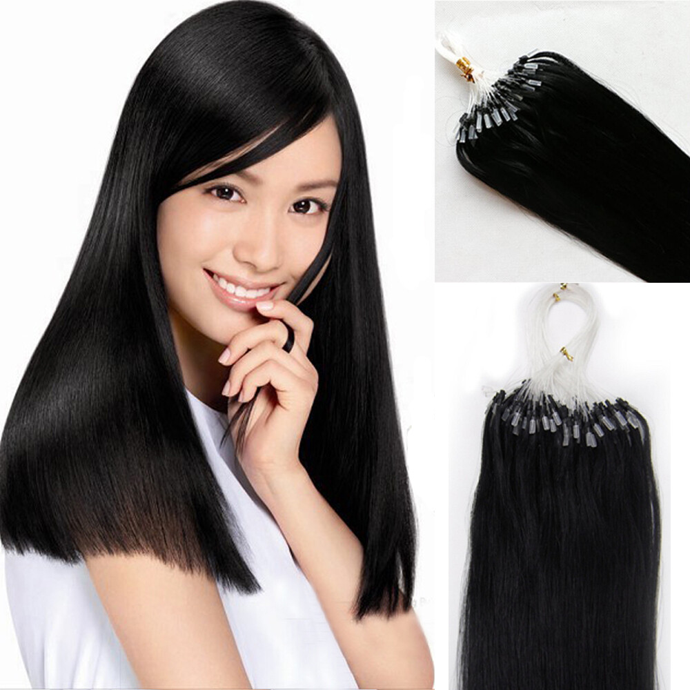 Micro Ring Hair Extensions Per-Looped Micro Beads Loop Tip Remy Human Hair 0.5g/