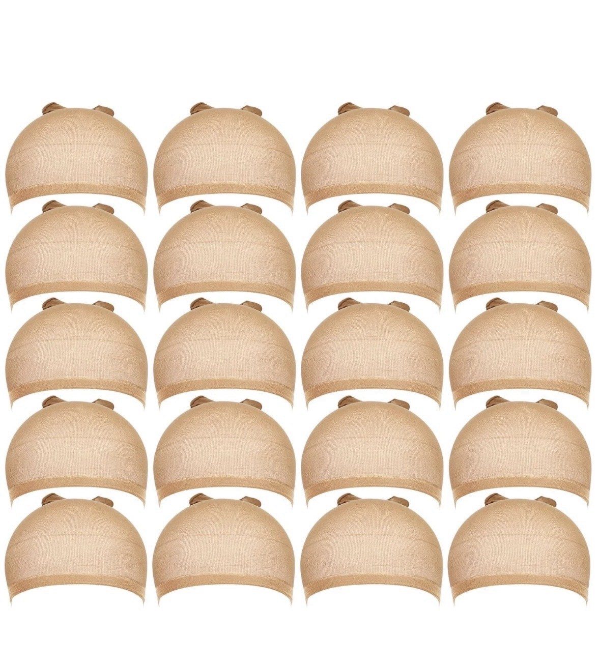 Wig Caps 96 Pcs Brown Stocking Caps for Wigs Beige Wig Cap One Size Fit All