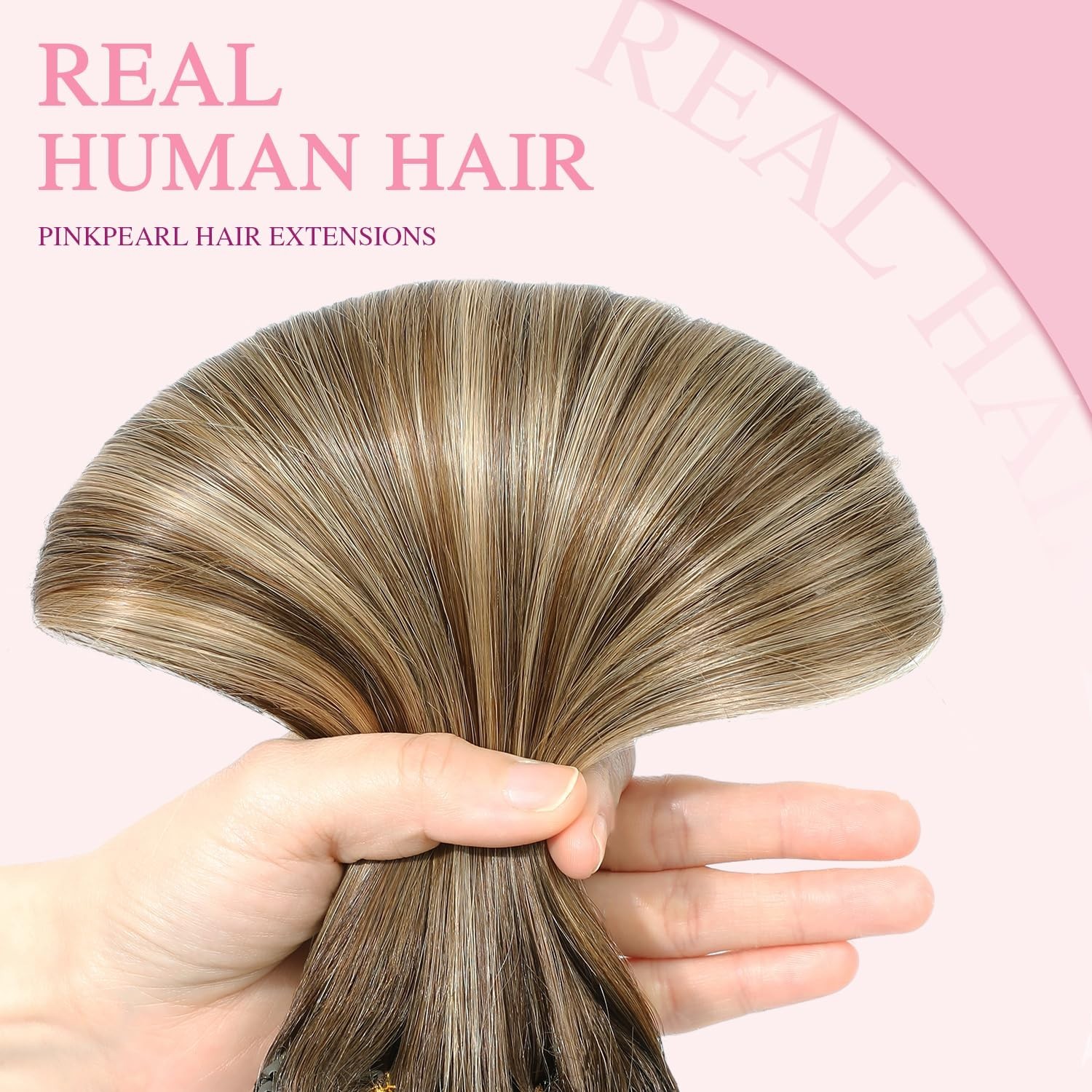 Clip-In Human Hair Extensions 20″ 120g Balayage #4/27/4 Chocolate Brown to Caram