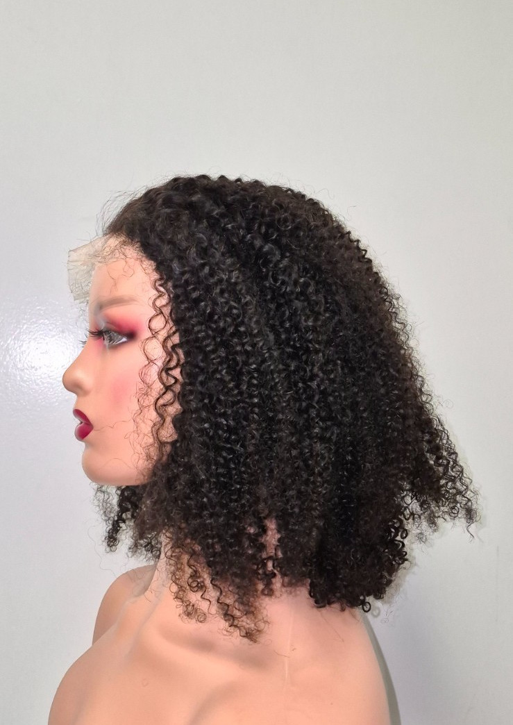 Black Afro Kinky Wig, 5×5, 14 inch