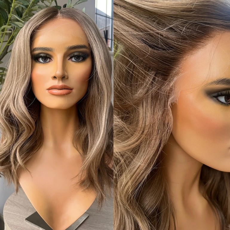 Ombre Honey Blonde Highlighted 13×4 Lace Front 100% Human Hair Wig