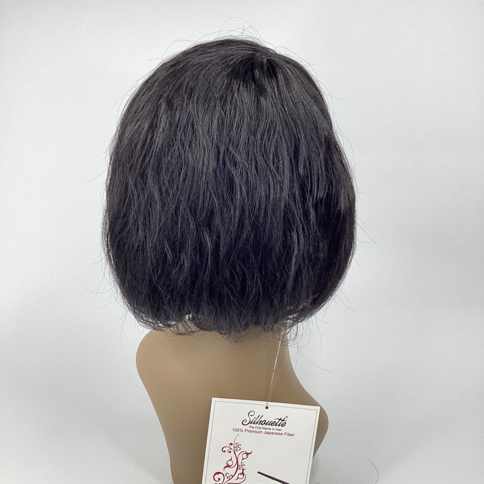 Emm 1B Off Black Natural Wave Shaggy Bob Wig Classic Cap Synthetic Adjustable