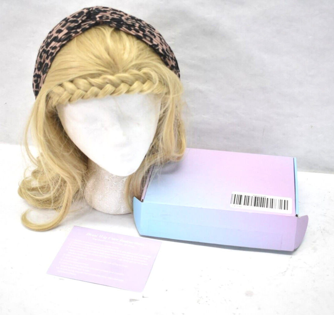 Locks & Mane Demi Wig Blonde Hair Headband Clip In w Headband Accessory Care