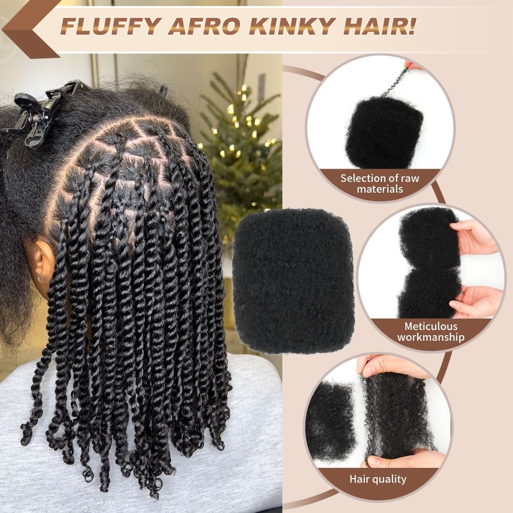 100% Human Hair Afro Kinky Bulk Hair Extensions Dreadlocks Hair Kinky Curly