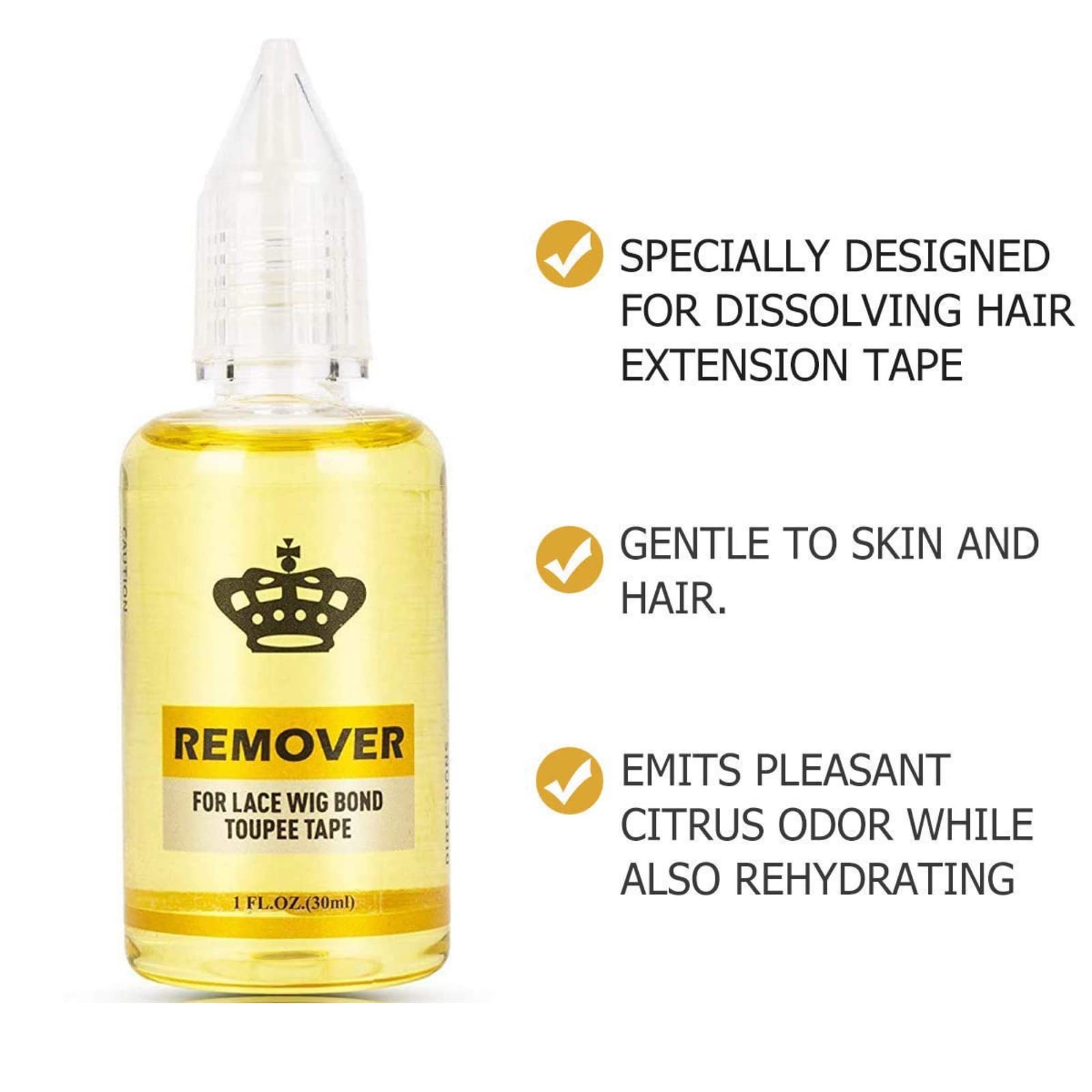 Tape in Extension Remover for Hair adhesive remover one bottle, clear