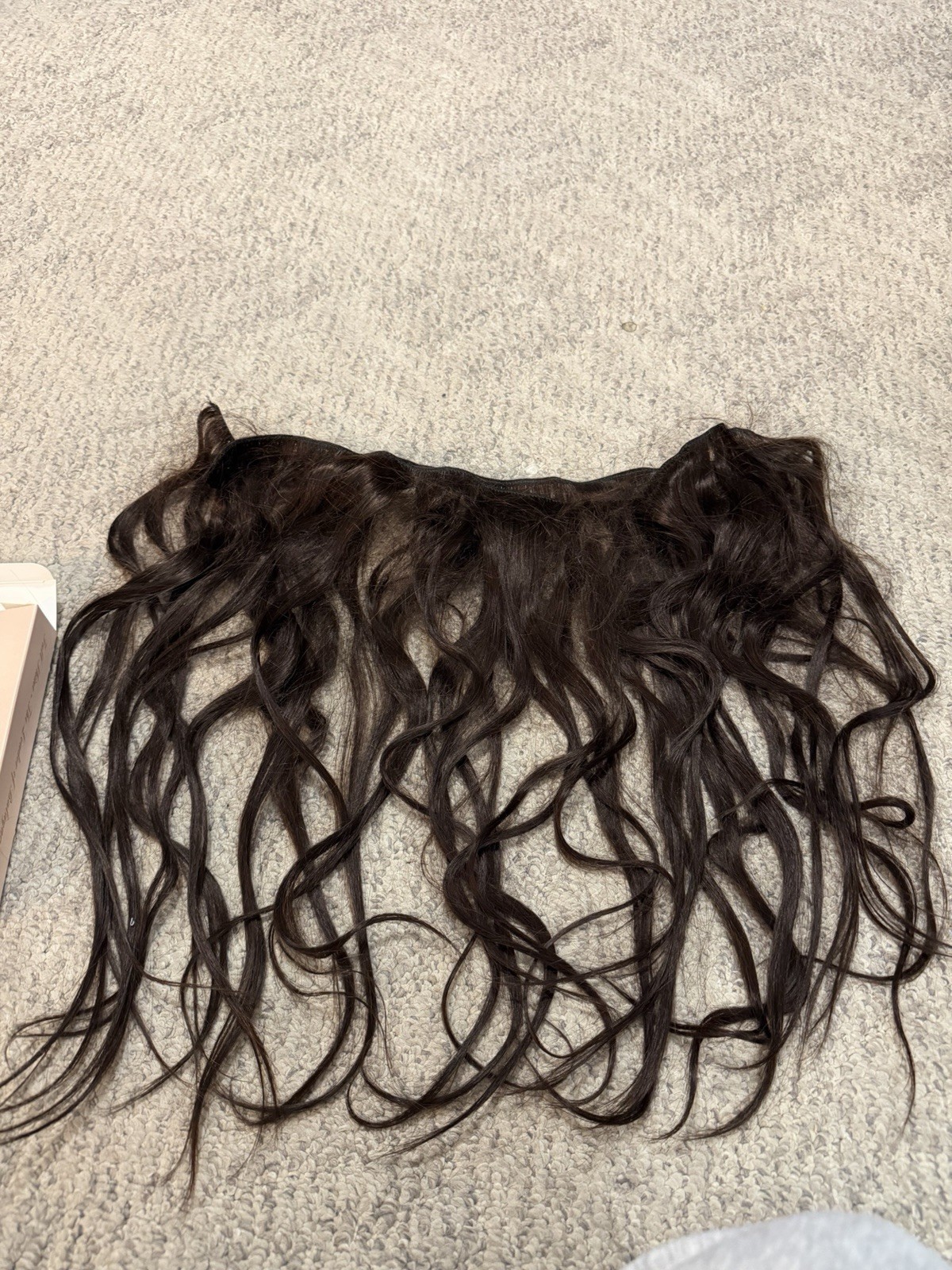 Full Shine 100% Human Hair Sew In Extensions Dark Brown Wavy 20” 100g
