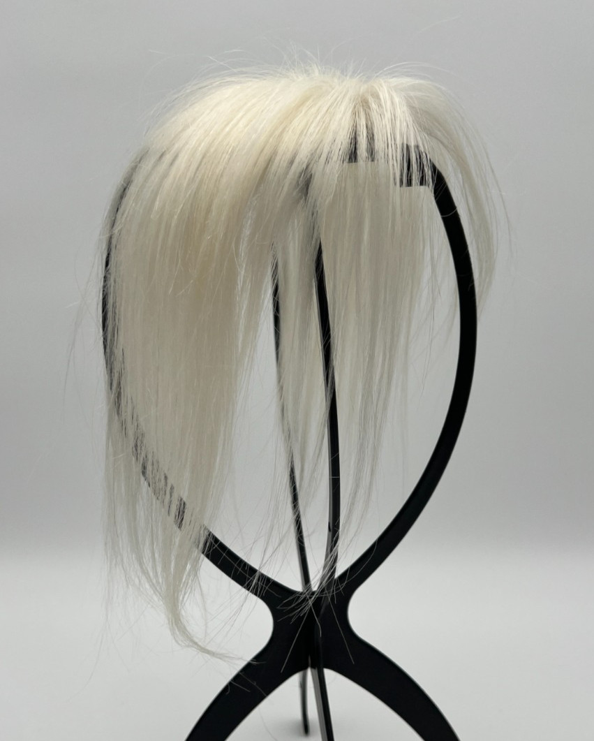 White Blonde 10in 100% Human Women Hair Topper