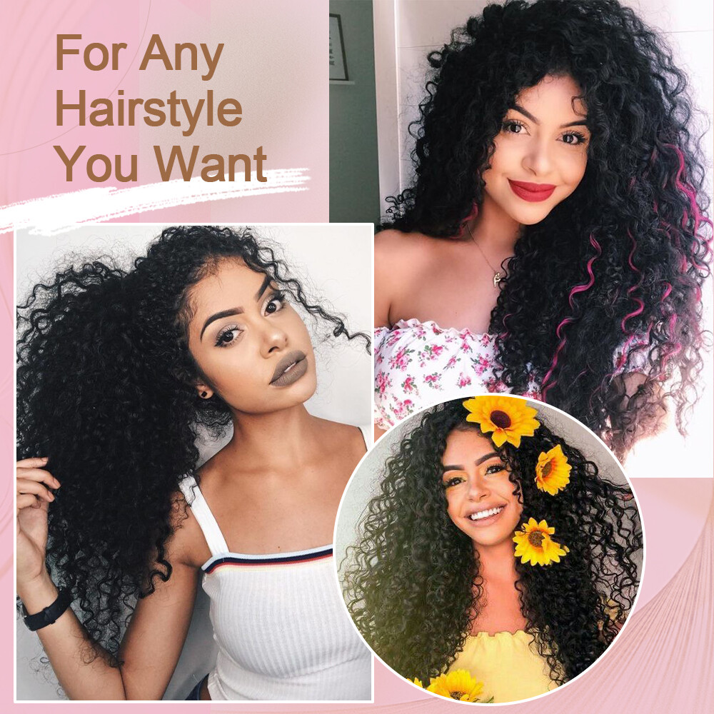 100% Real Natural Water Wave Crochet Braids Deep Curly as Human Hair Extensions