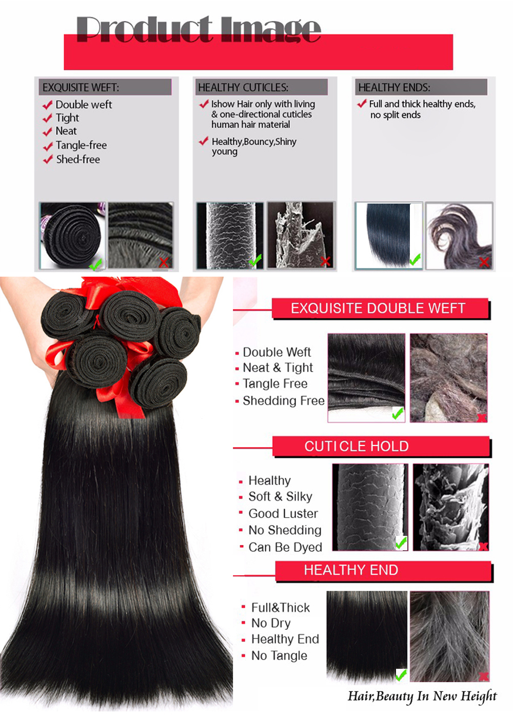 Silky Straight Virgin Brazilian Human Hair color #1 #2 #4 natural one bundle