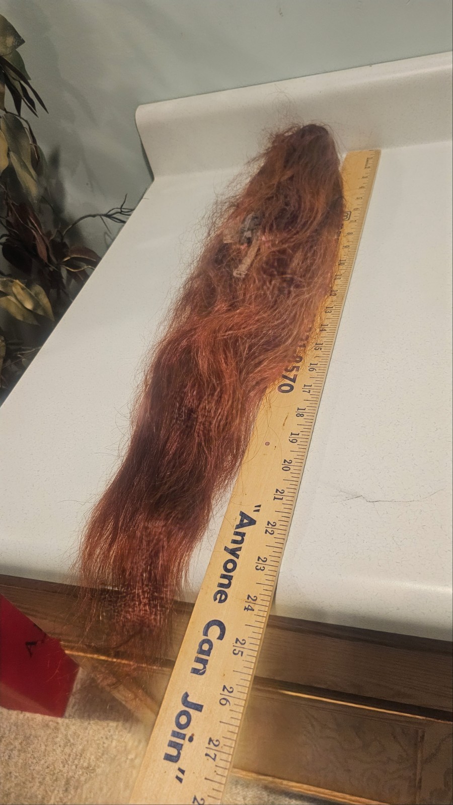 High-Quality Regular Top 24″ Copper Red Wavy 150% Virgin Human Hair Lace Wig