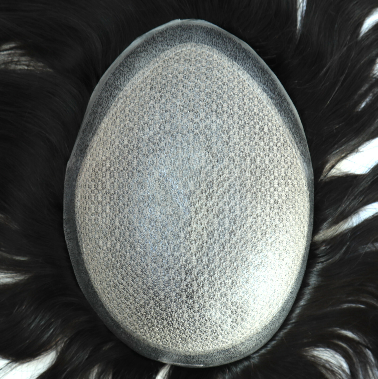 Mens Hair Replacement System Toupee Injection Skin Silk Lace Remy Hair Pieces