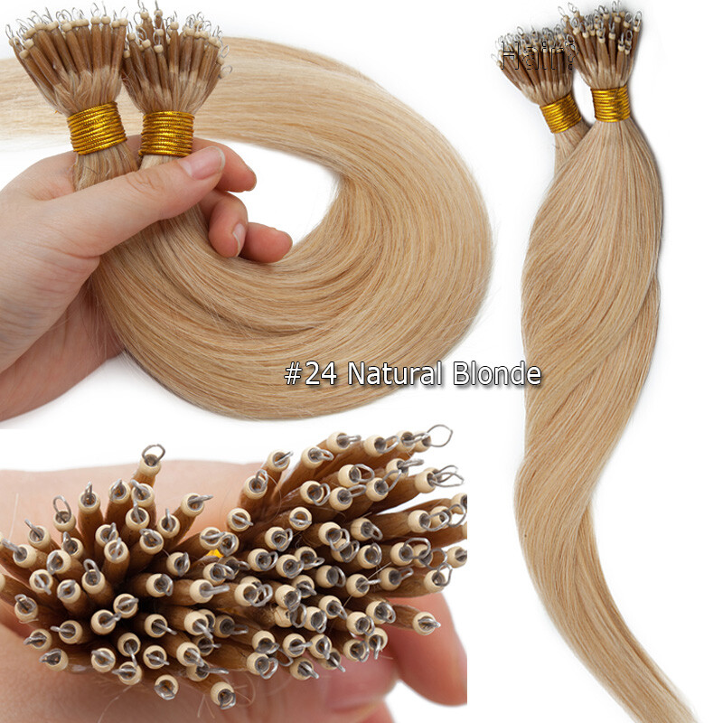 AAA+ Hair Extensions Nano Ring Beads Tip Remy Human Hair Micro Loop 1G THICK 50S