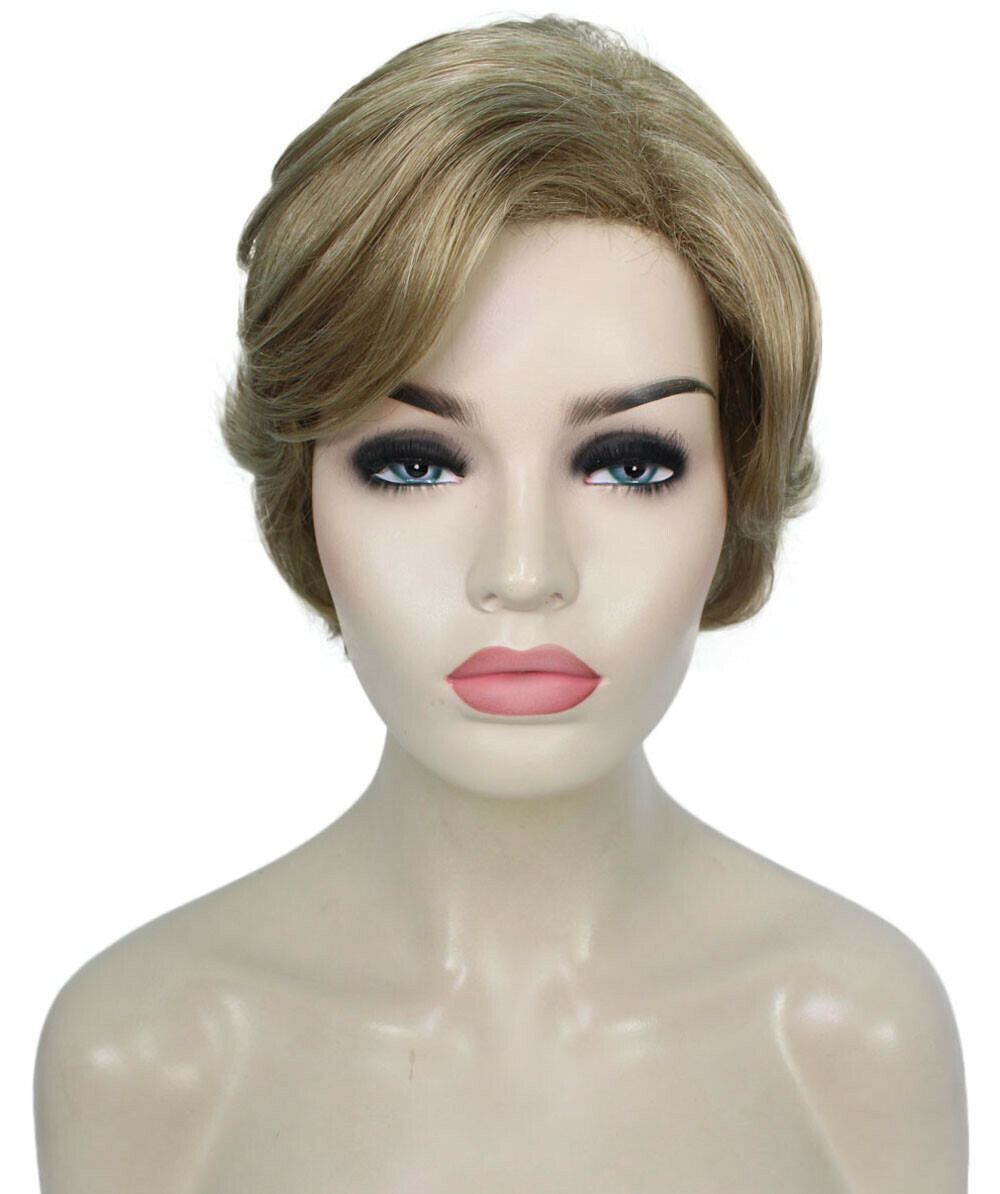 Lana – Straight Kanekalon Synthetic Fiber Full Wig, 3.25 – 6.5 in, Ash Blonde