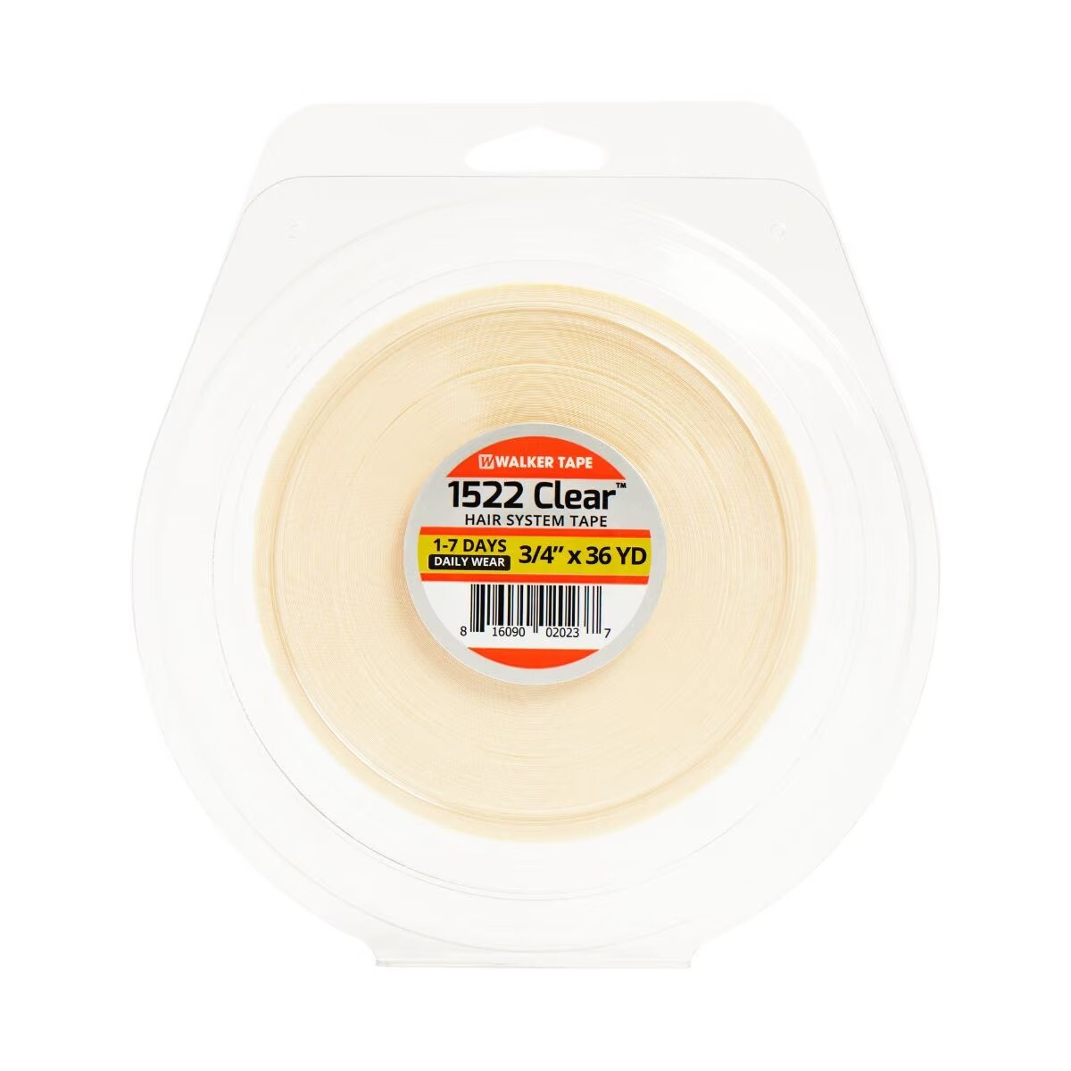 Walker 1522 Clear Tape, Daily Wear Hair System Tape Roll, Hypoallergenic
