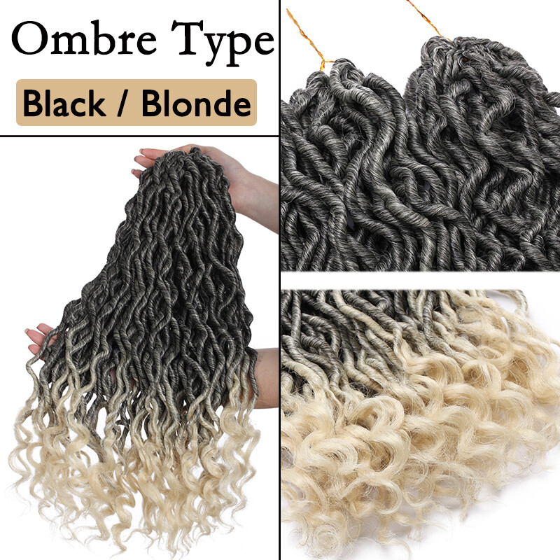 5 Pack = 120s Goddess Faux Locs Dreadlocks Twist Crochet Braids Hair Extensions