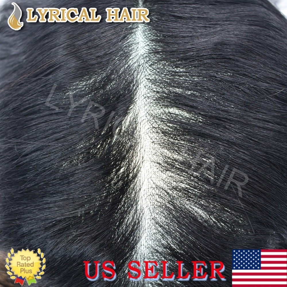 Invisible Ultra Thin Skin Mens Toupee Hair Replacement Poly Hairpiece PU System