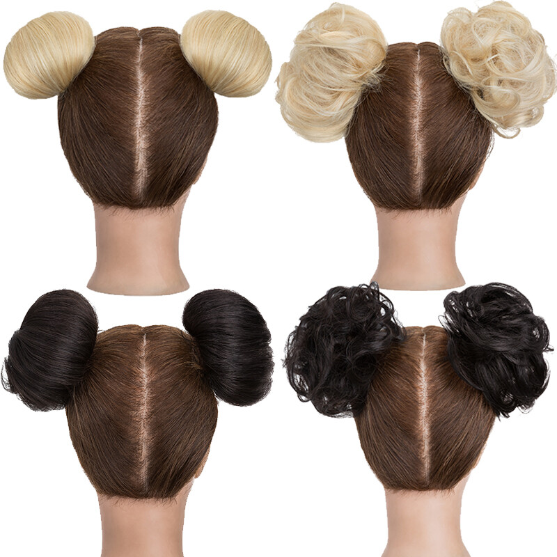 Real Remy Human Hair Bun Curly Messy Bun Hair Piece Scrunchie Updo Extensions