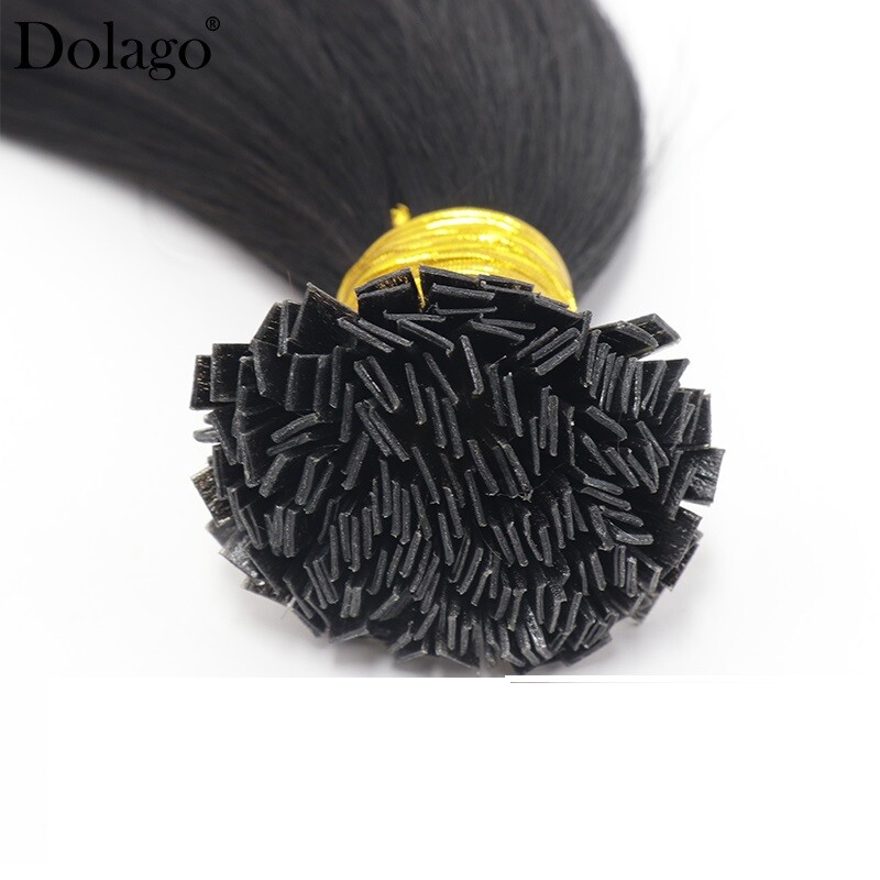 Yaki Straight Flat Tip Human Hair Extension Keratin Fusion Light Yaki K Tip Hair