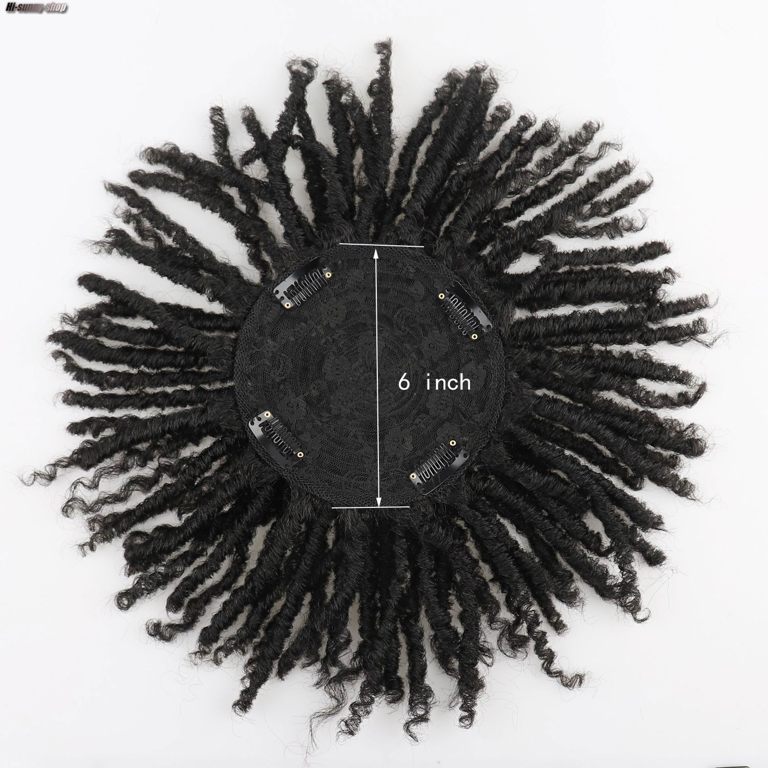 Short Afro Curly Dreadlock Toupee for Men Synthetic Hair African American Wigs